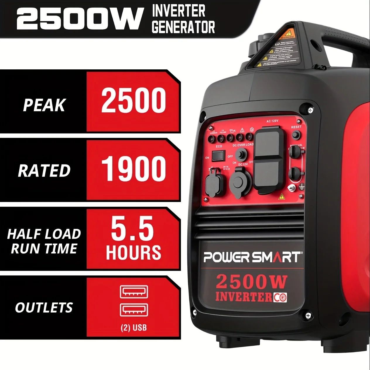 2500-Watt Portable Inverter Generator