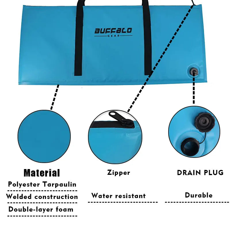 Insulate Fish Cooler Bag Kayak Kill Bag with Drain Plug