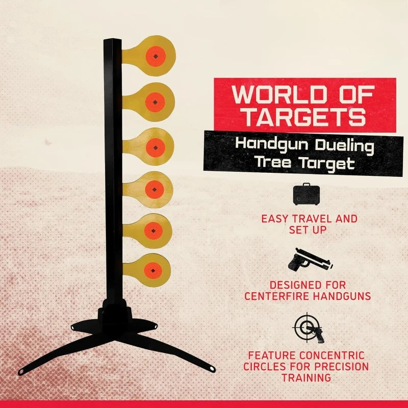 Handgun Dueling Tree Target Steel Paddles,