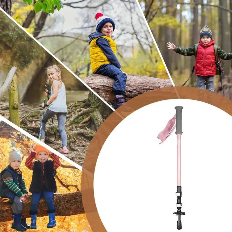 Telescopic Child Trekking Walking Camping Hiking Stick Set