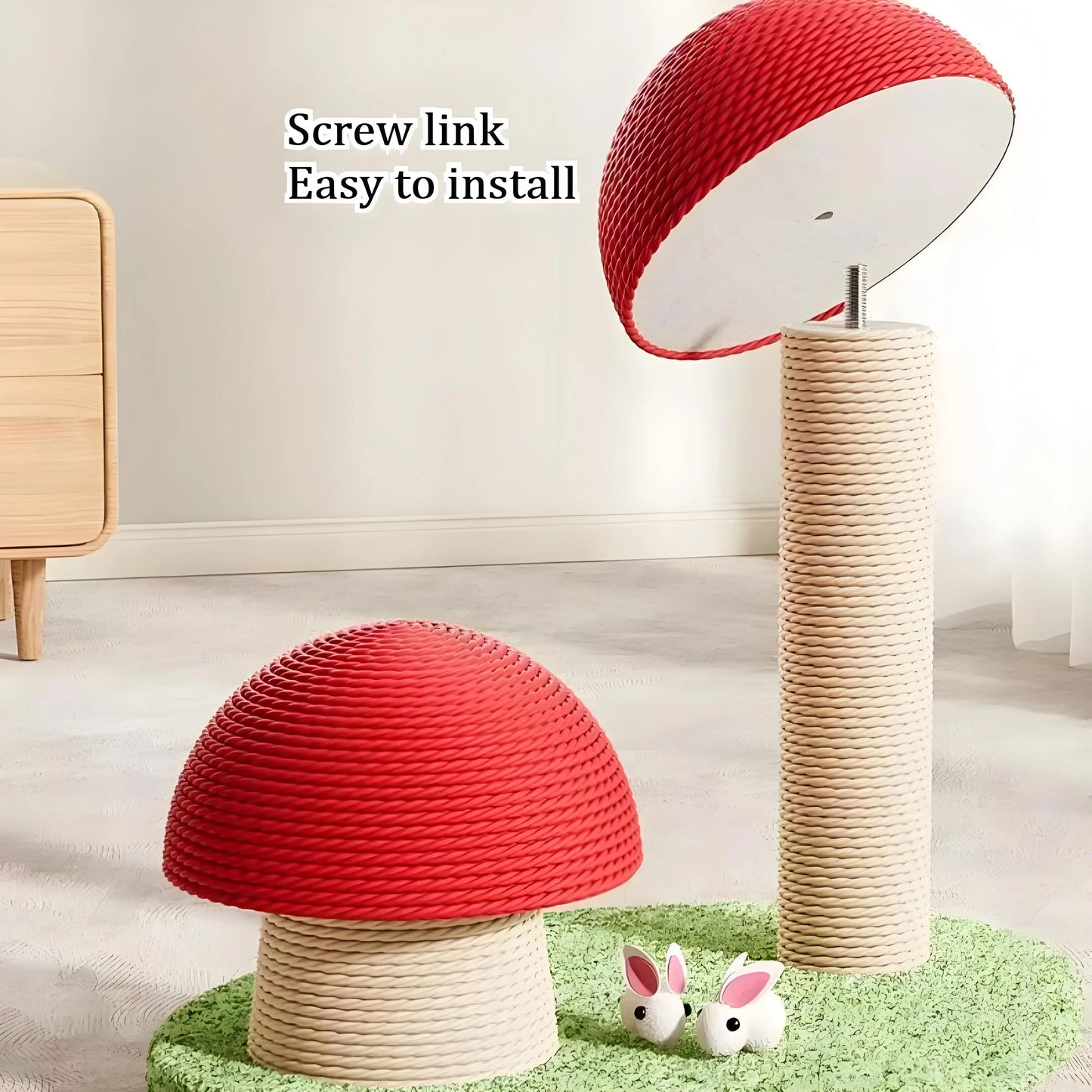 Red Mushroom Cat Scratching Post
