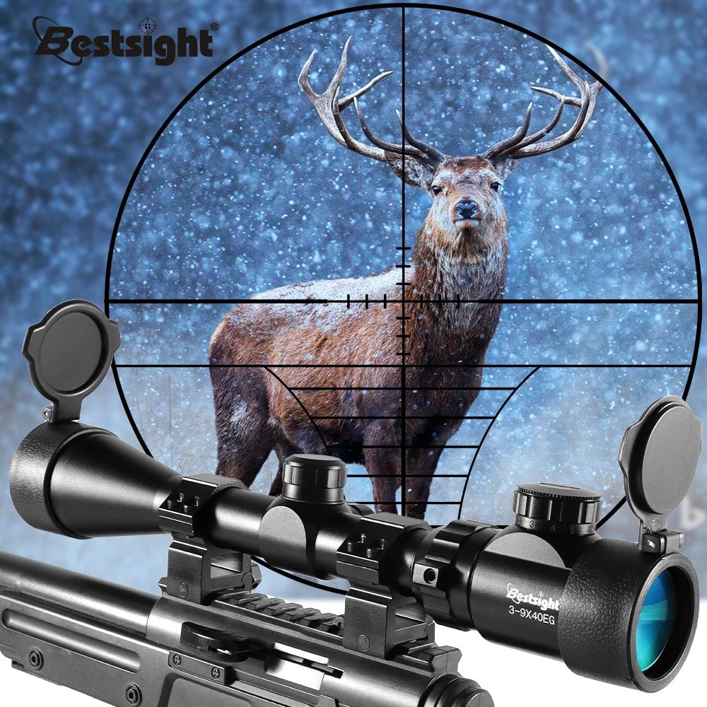 Riflescope 3-9x40 Rifle Sniper Scope Red or Green Illuminated