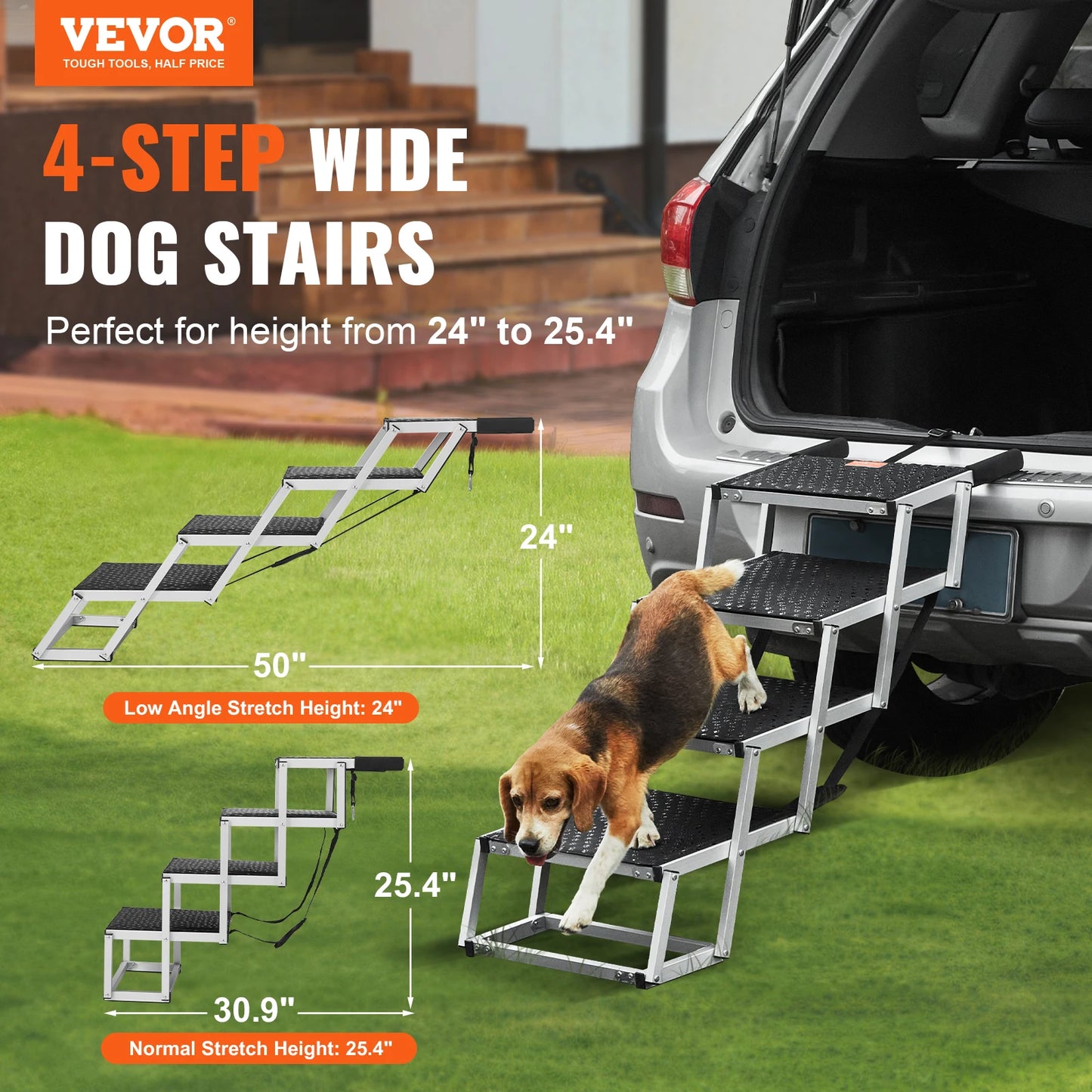 Dog Stair for Car Steps Folding Portable Pet Steps 150 lbs