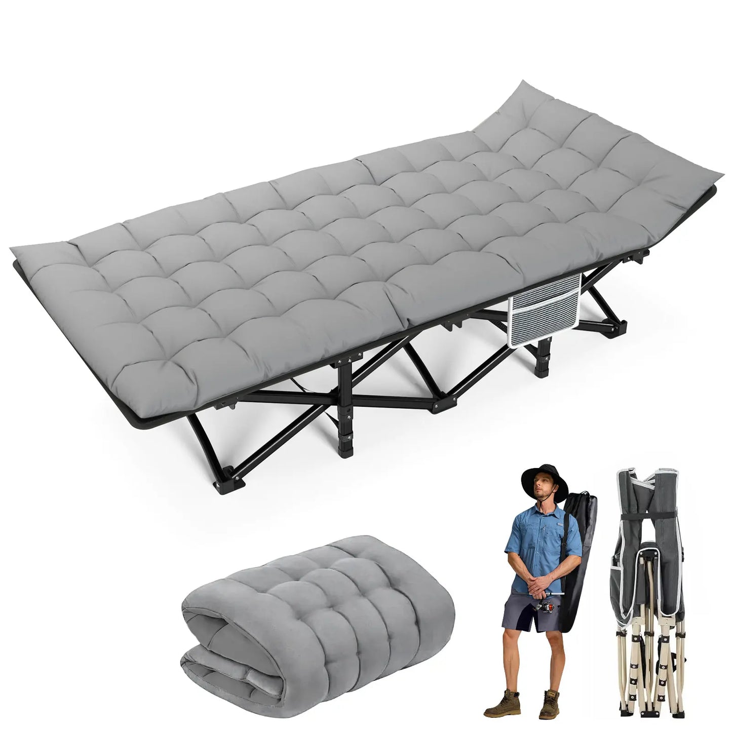 Folding Camping Cot Camp Cots Portable Heavy Duty