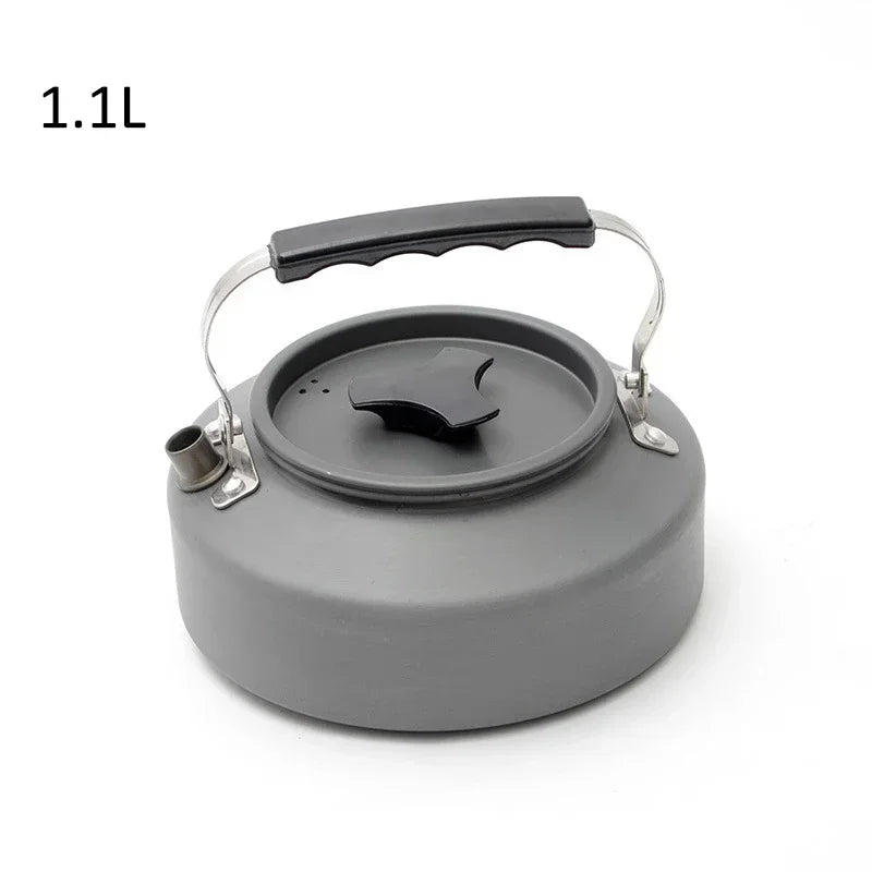 1.1/1.6L Outdoor Kettle Teapot Coffee Tableware Cookware for Hiking