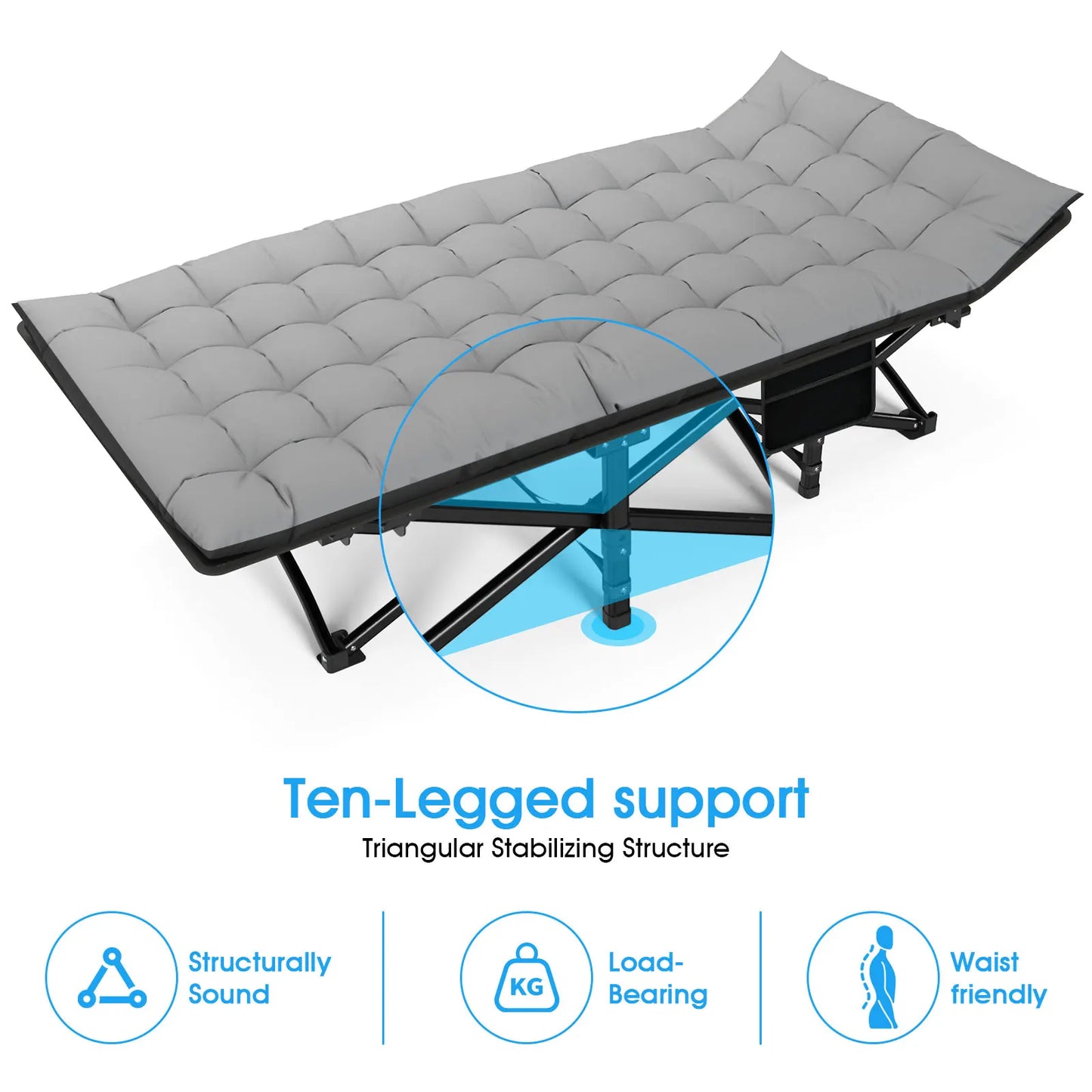Folding Camping Cot Camp Cots Portable Heavy Duty