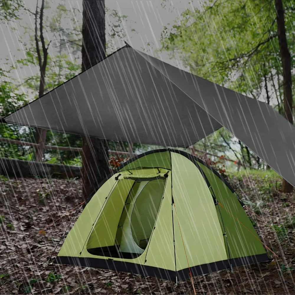Camping Waterproof Awning Tarp Tent Dark Grey