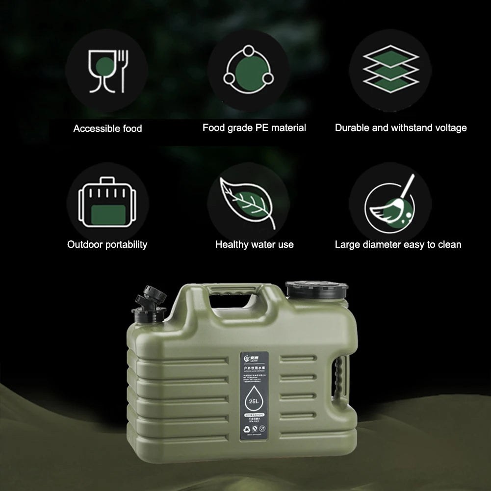 Water Containers Jug Camping Bucket Water Storage 25L