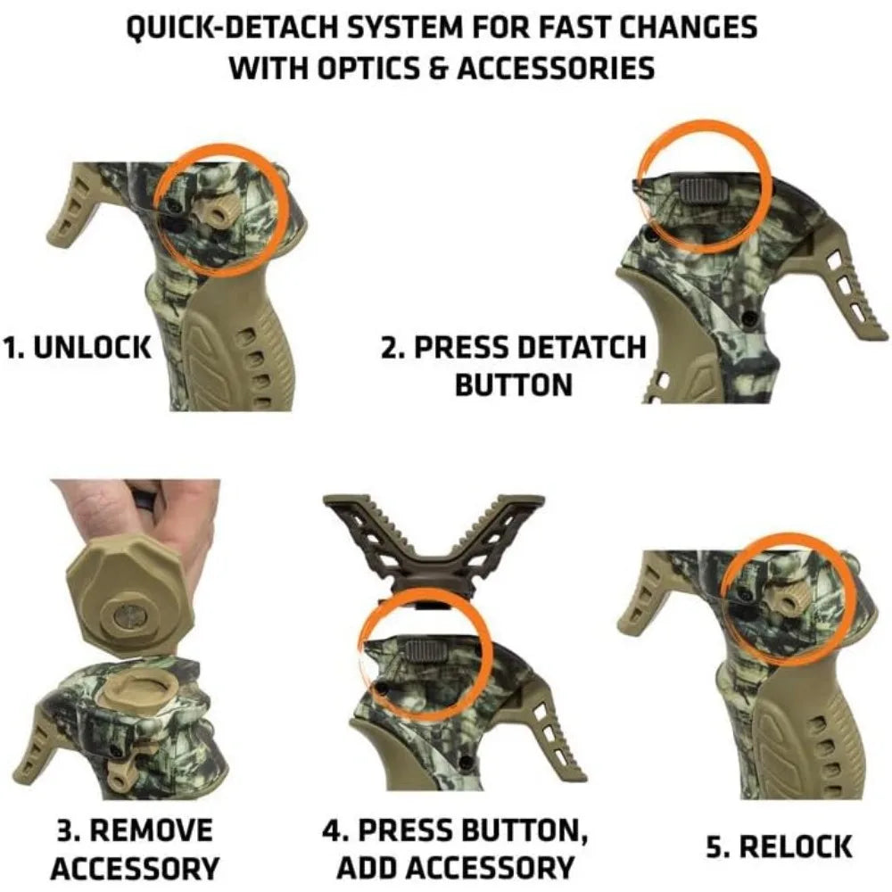Shooting Stick, Adjustable Height, Quick-Detach Yoke,