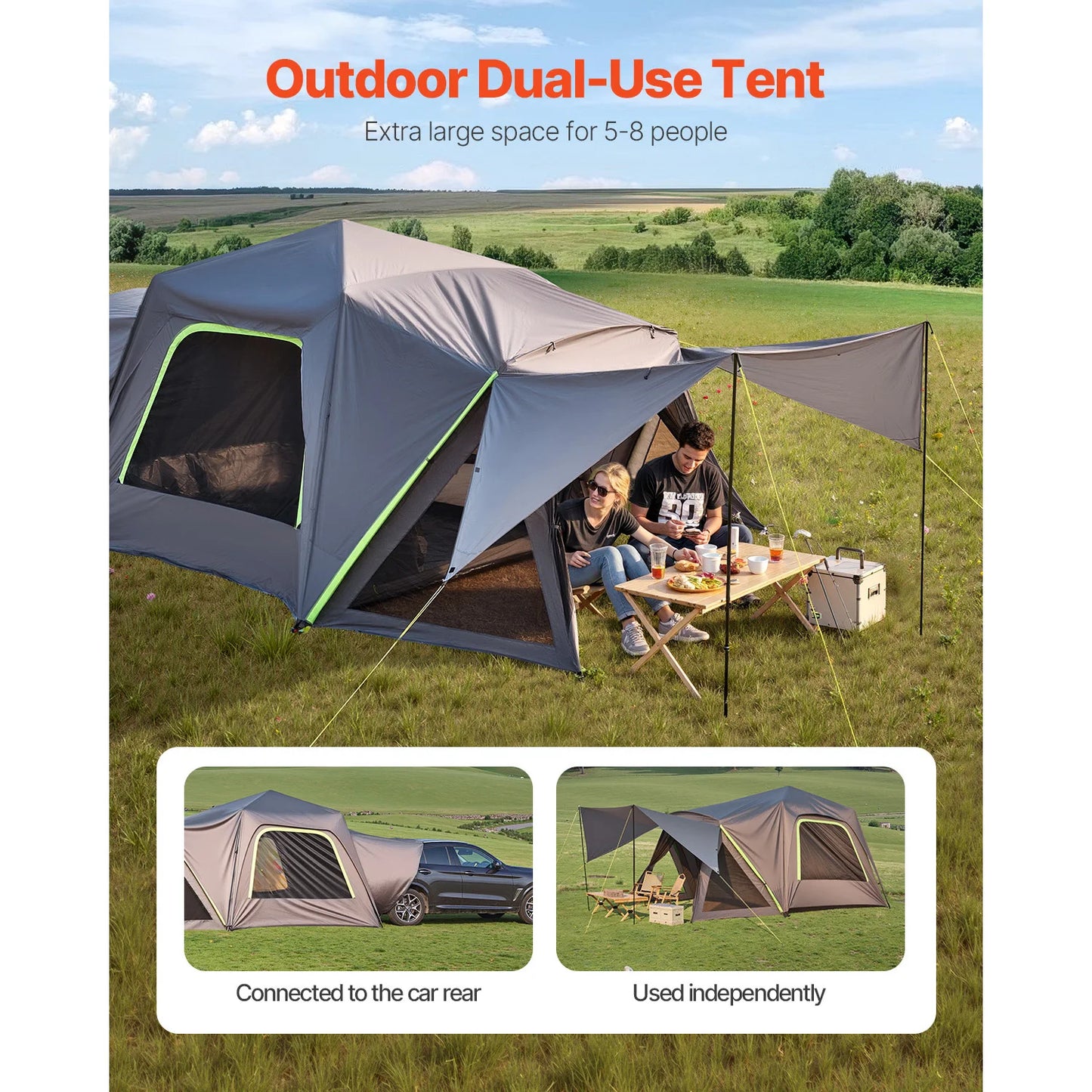 SUV Tent for Camping Waterproof Spacious Double Layer Design
