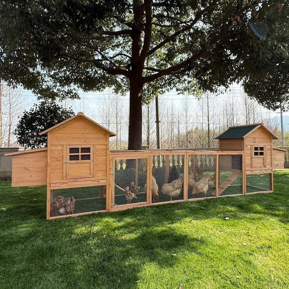 Outdoor Chicken Coop for 4-8 Chickens Wooden Hen Rabbit House