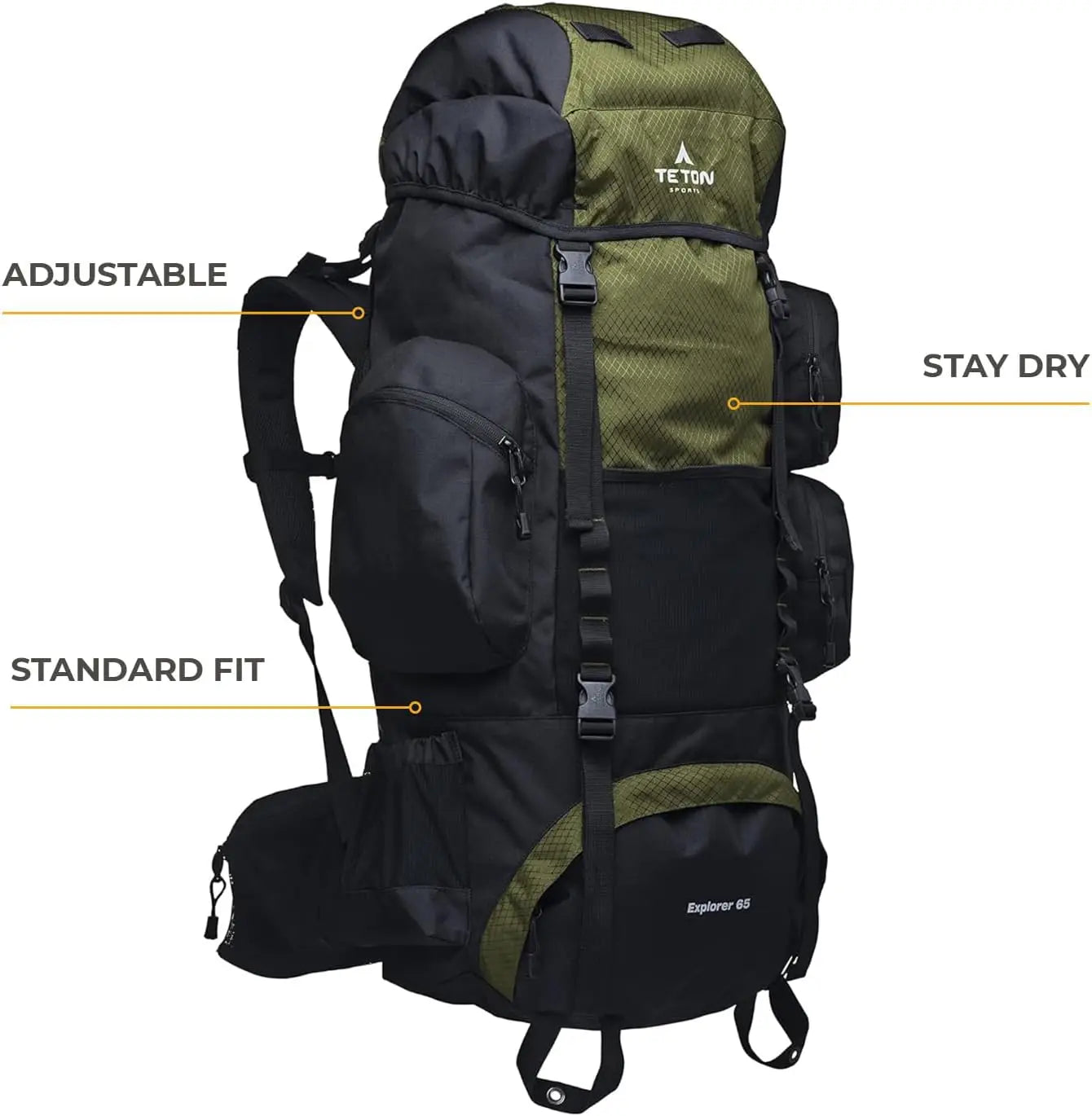 Hiking, Camping, Backpacking, Rain Cover Included