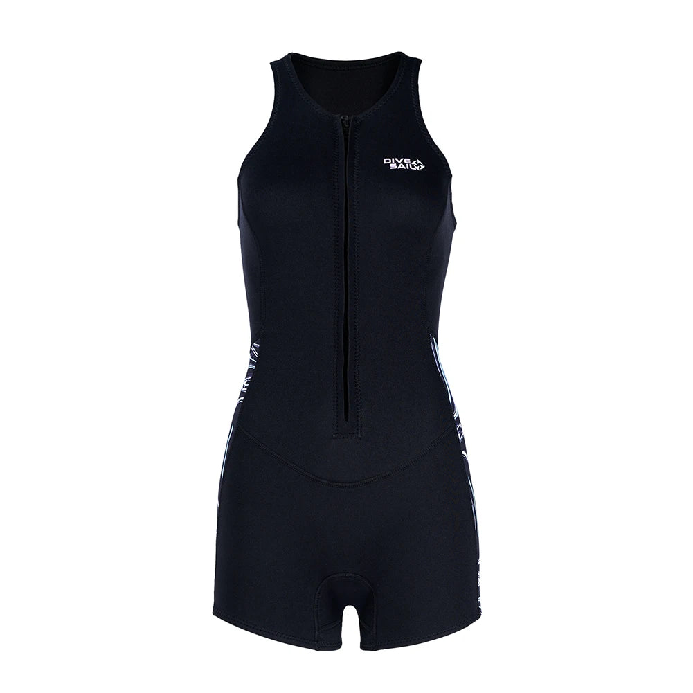2MM Neoprene Women Sleeveless Wetsuits Sun Protective for Swimming Diving Snorkeling Kayaking Surfing