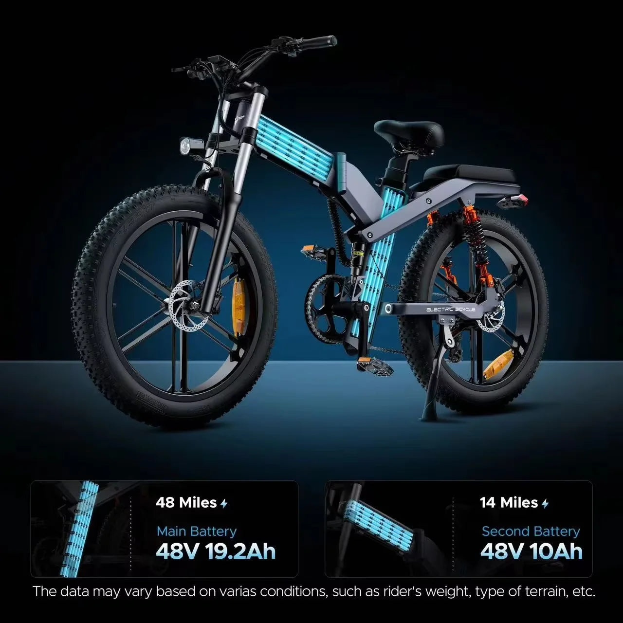 1000W Motor Lithium Battery All-terrain Electric Bicycle