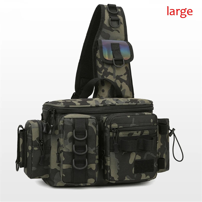Fly Fishing Backpack with Rod Holder Sling Shoulder Bag