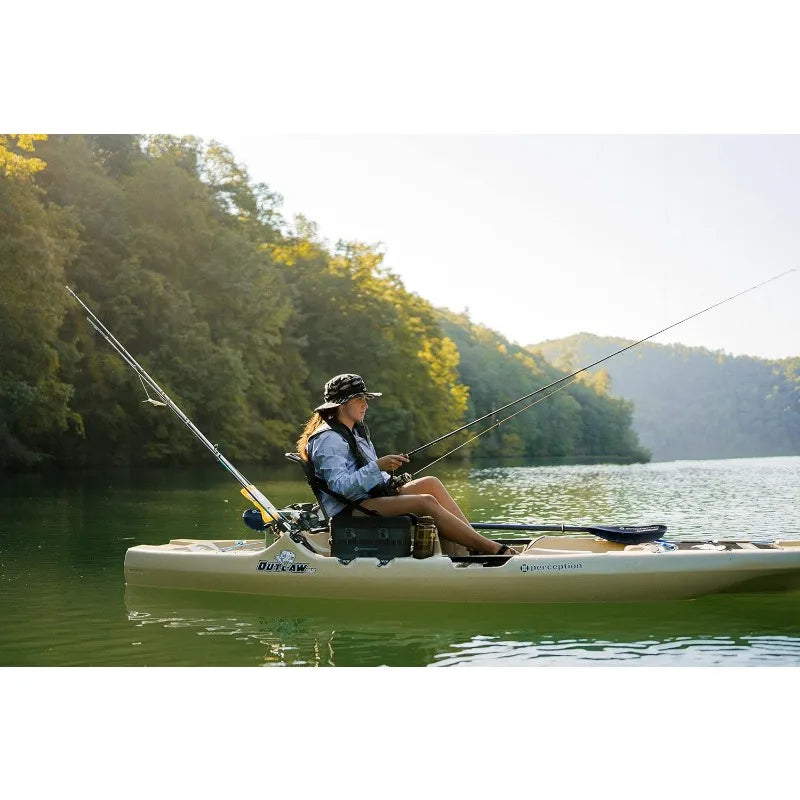 Top Fishing Kayak Fold Away Lawn Chair Seat 4 Rod Holders 11' 6"