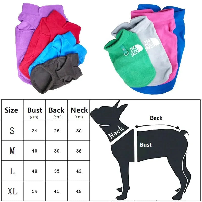 Winter outdoor dog clothes Fleece Small Medium Puppy Dog Cat