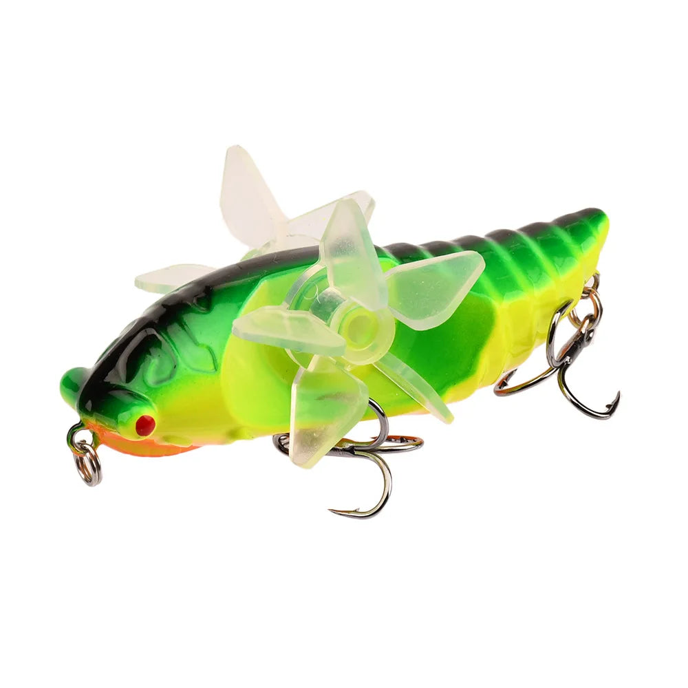 1 PC Popper Spin Fishing Lure Floating Artificial Spinning Baits