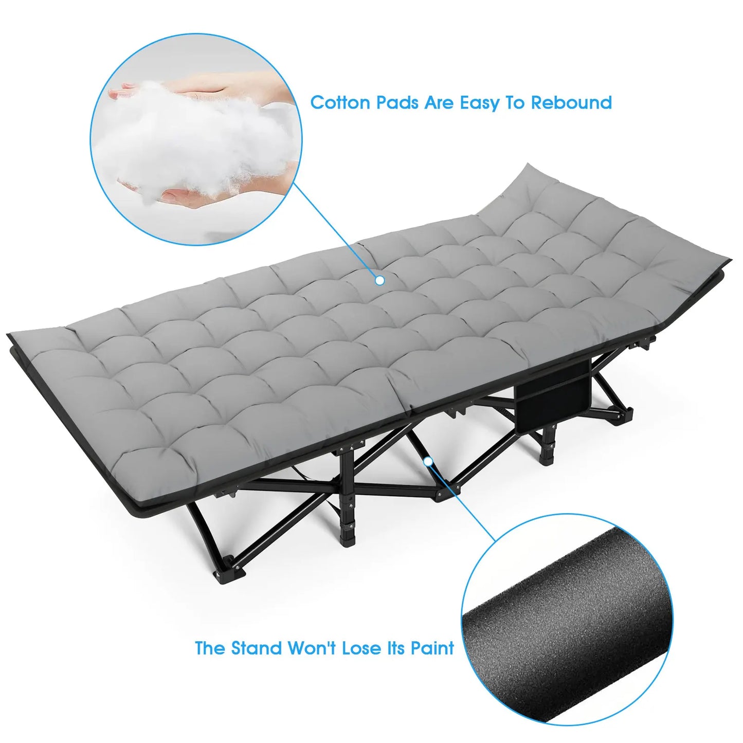 Folding Camping Cot Camp Cots Portable Heavy Duty