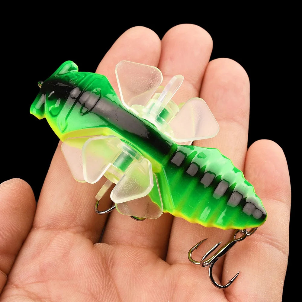 1 PC Popper Spin Fishing Lure Floating Artificial Spinning Baits
