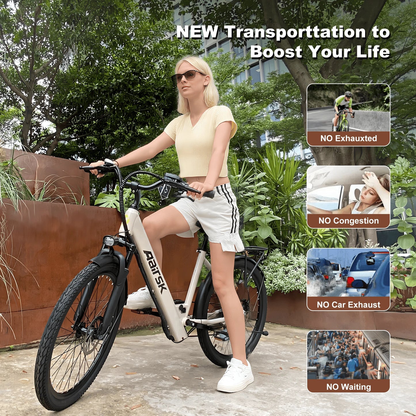 Electric Bike Adults 40Miles 23MPH Electric Mountain Bike