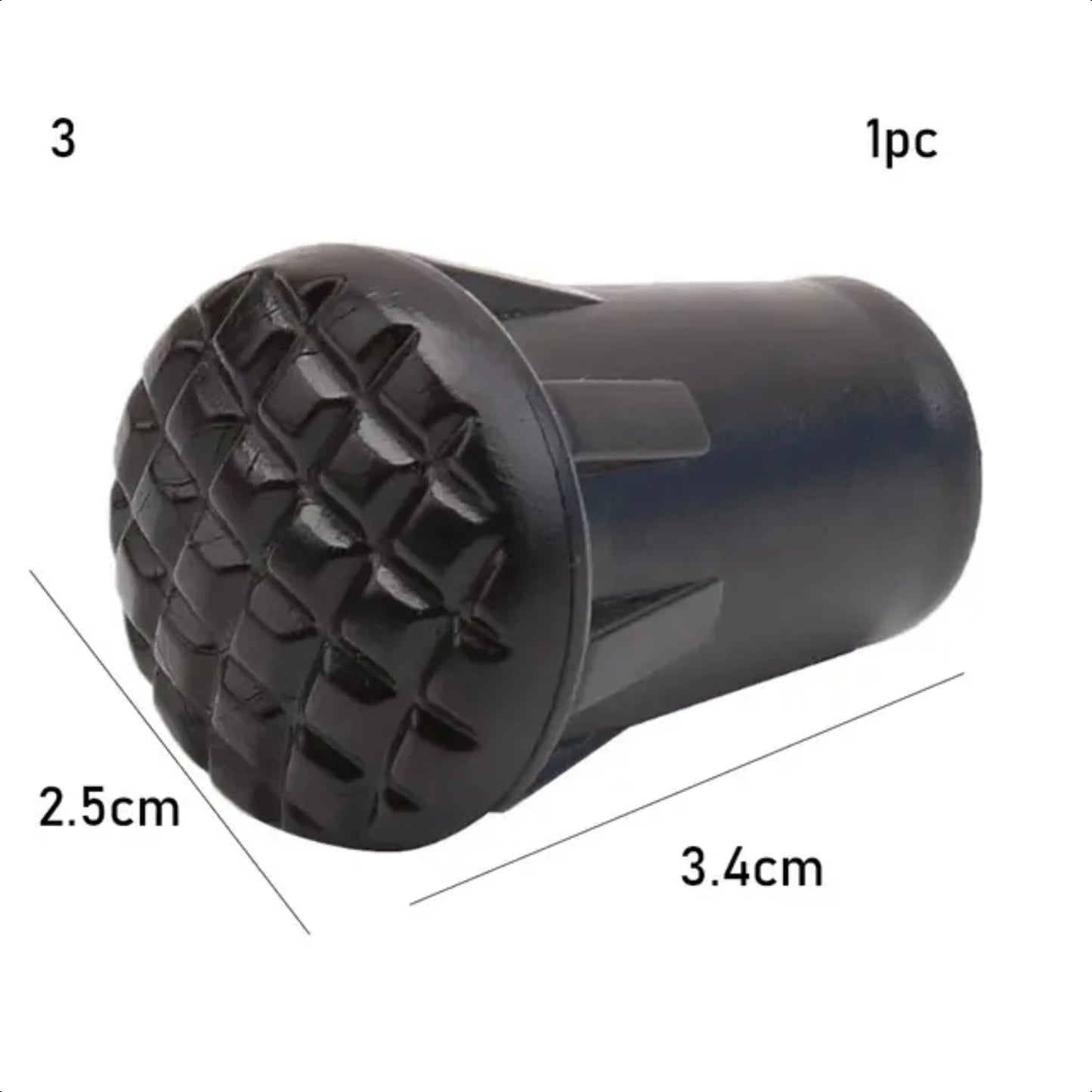 1PC Black Nordic Style Walking Poles for Hiking Adventure