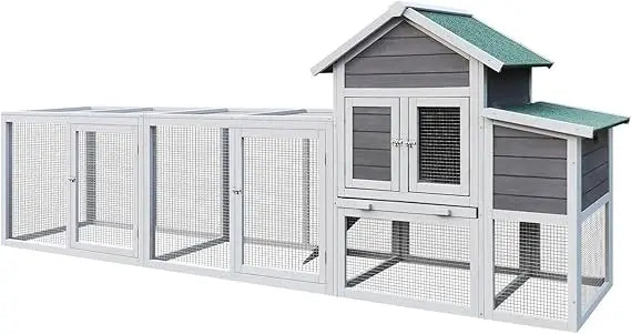 122" Large Chicken Coop Wooden Backyard Hen House