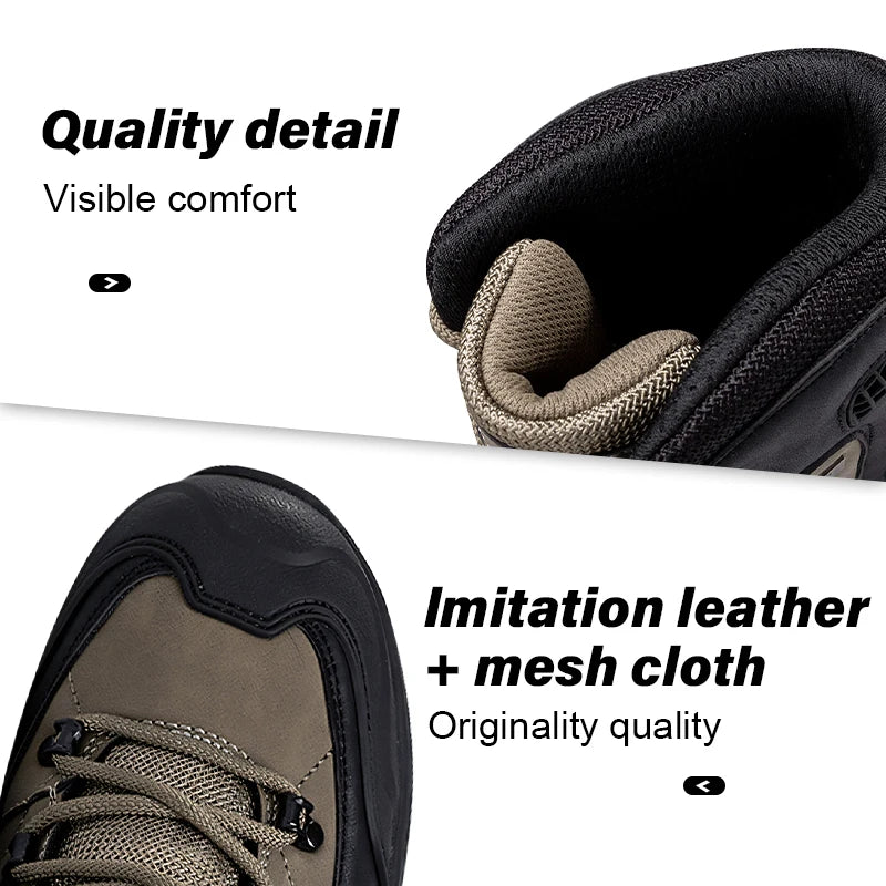 Men's mountain climbing motorcycle boots, outdoor hiking boots