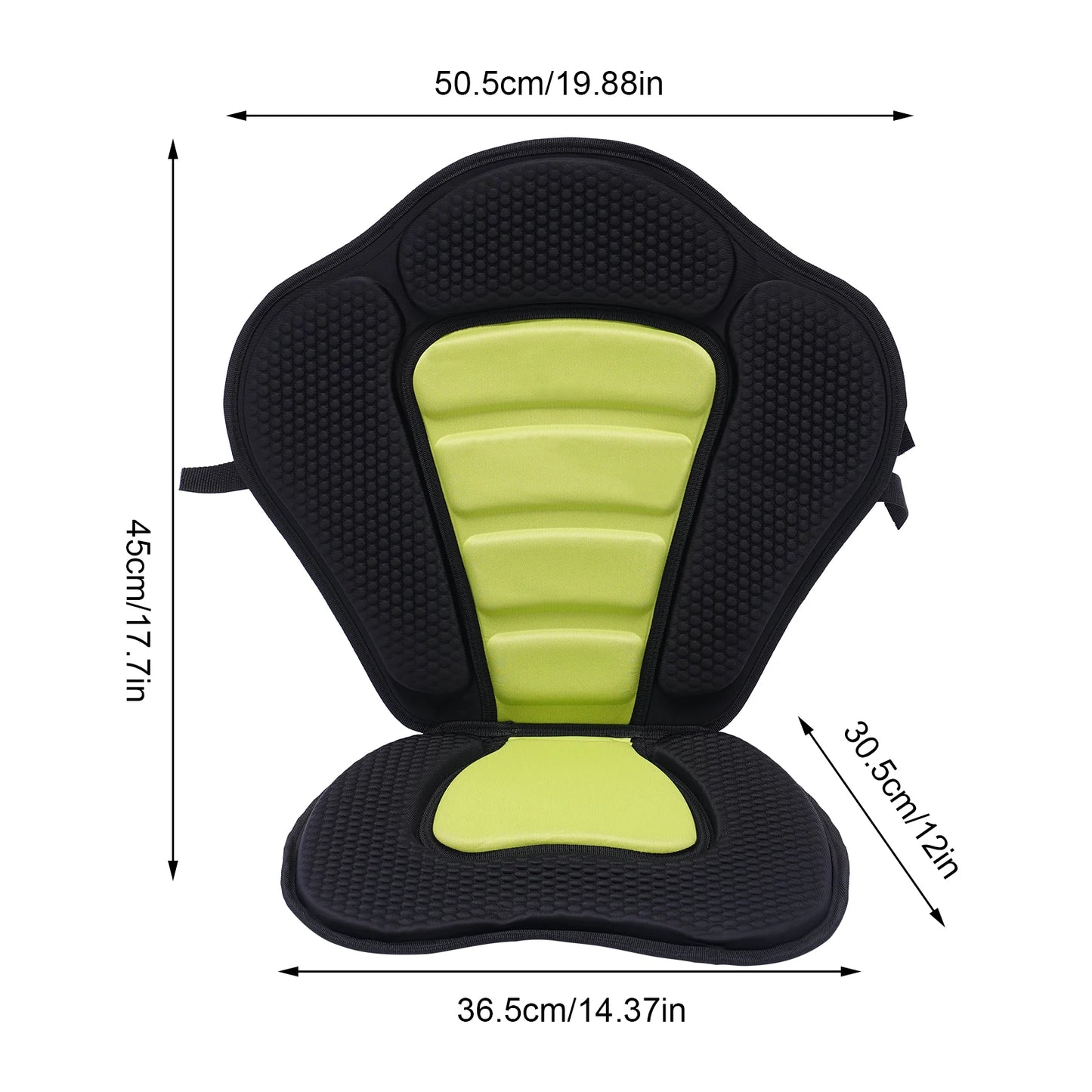 Padded Kayak Seat with Backrest, Fit for Kayaks, Canoes, and Rafts with Storage Bag