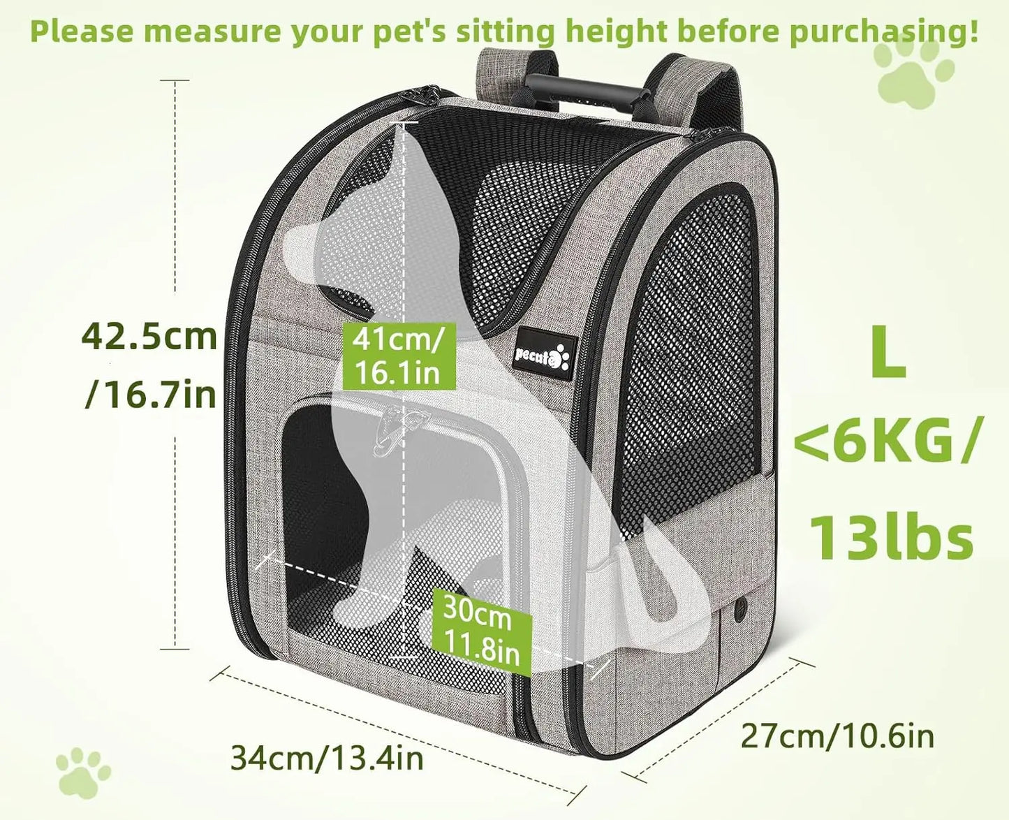 Pet Carrier Backpack, Dog Carrier Backpack
