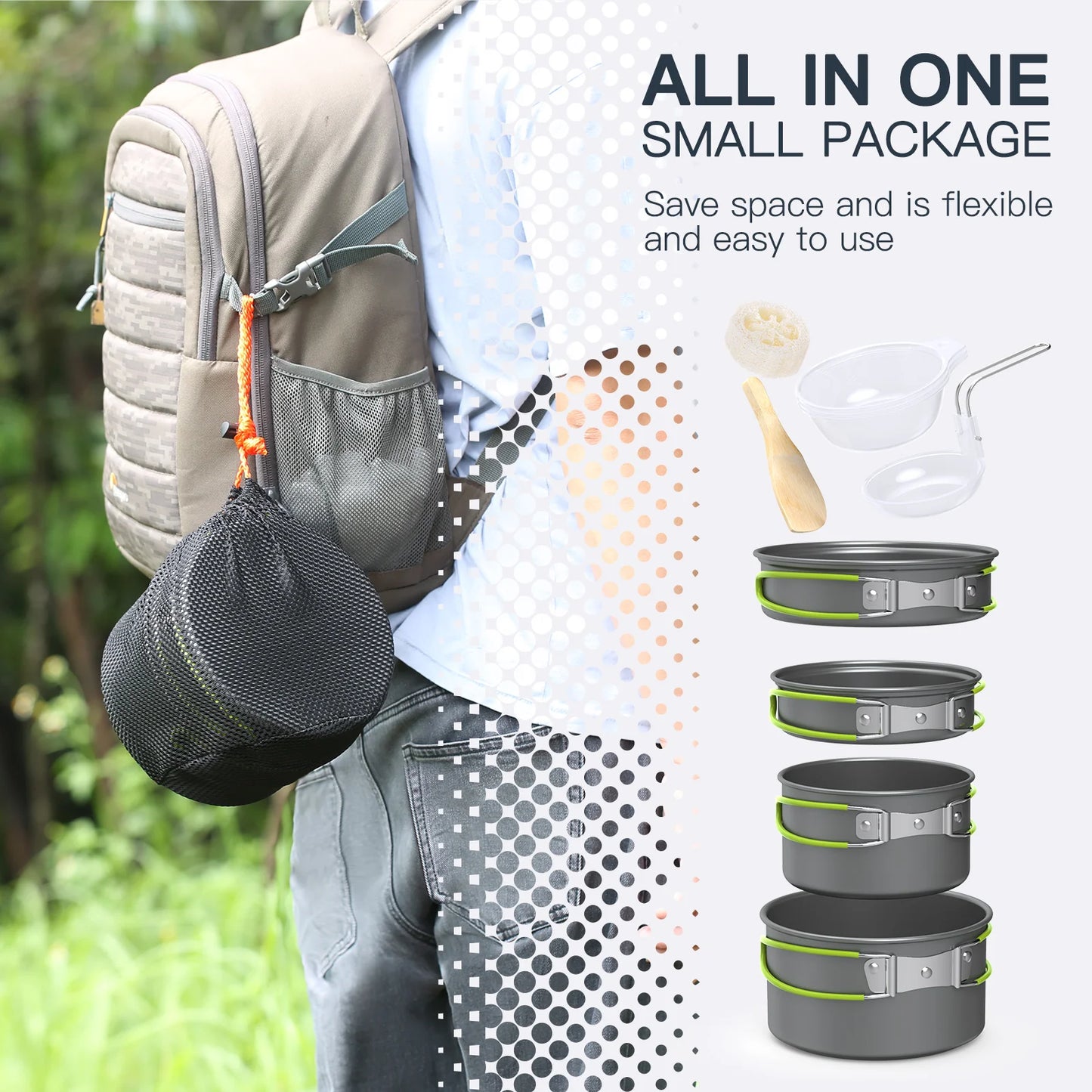 Outdoor Tableware Camping Cookware 2-3 People