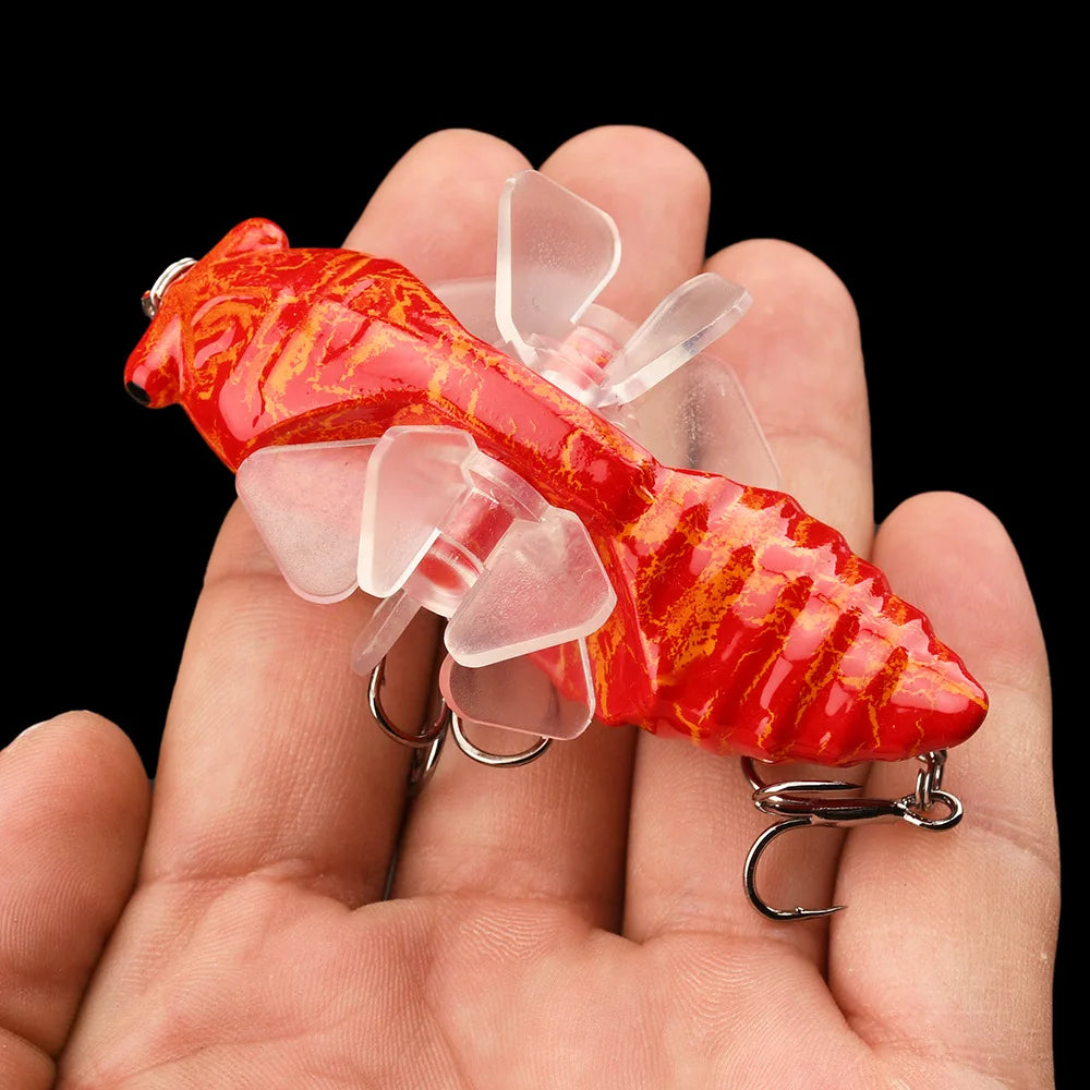 1 PC Popper Spin Fishing Lure Floating Artificial Spinning Baits
