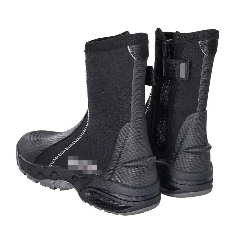 5mm Neoprene Dive Boots Wetsuit Side Zipper Men Women Snorkeling Scuba Diving Shoes