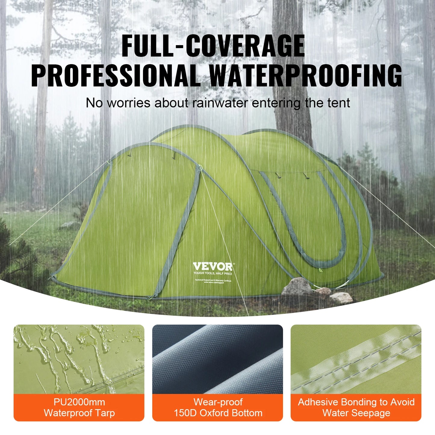 Camping Pop Up Tent for 4 Person Backpacking Tent