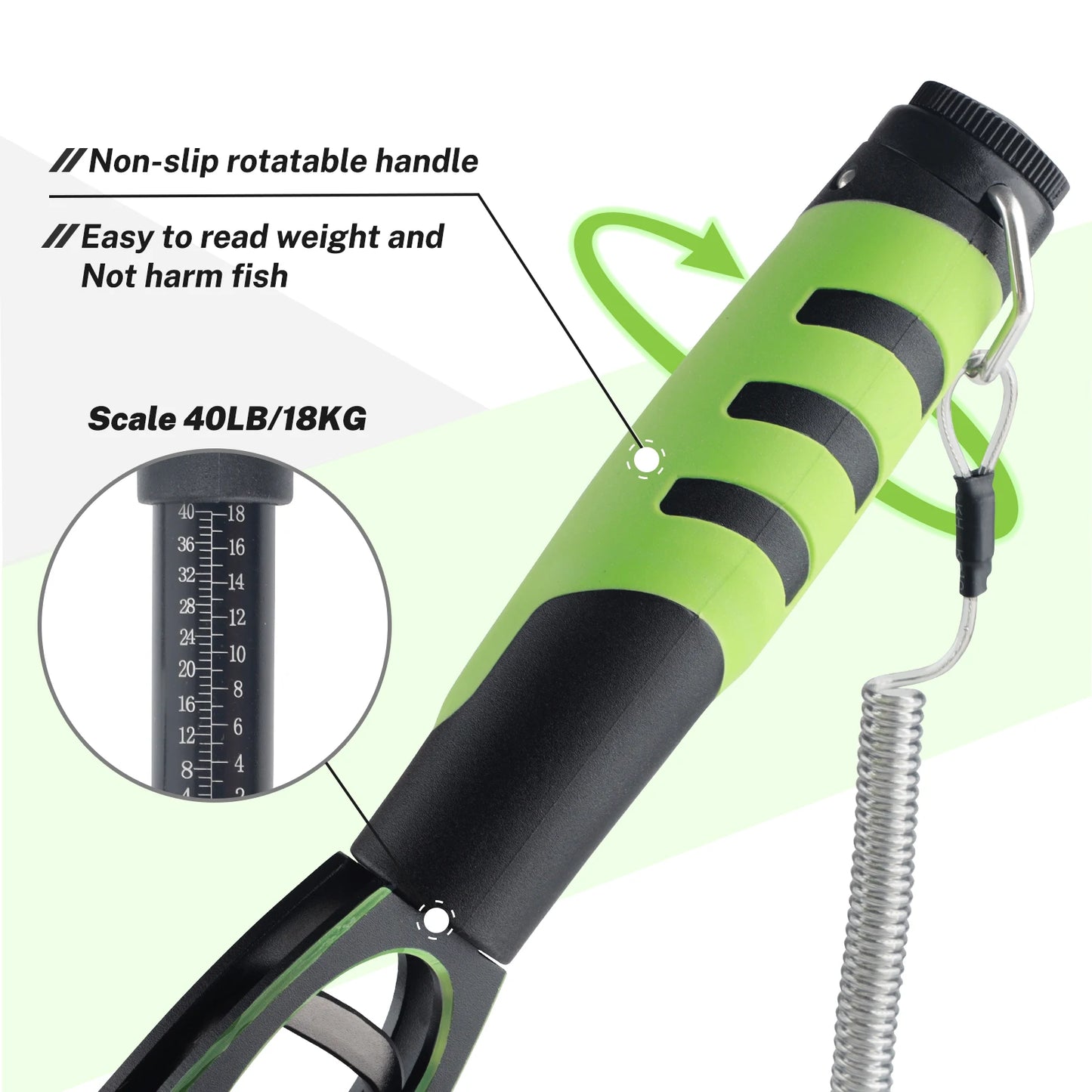 Fish Lip Gripper with Scale 2 in 1 Aluminum Alloy