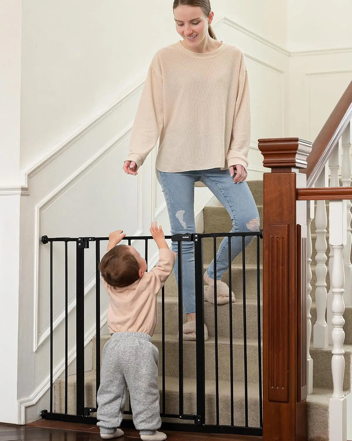 Wide Baby Gate for Stairs & Doorways, 30" Tall