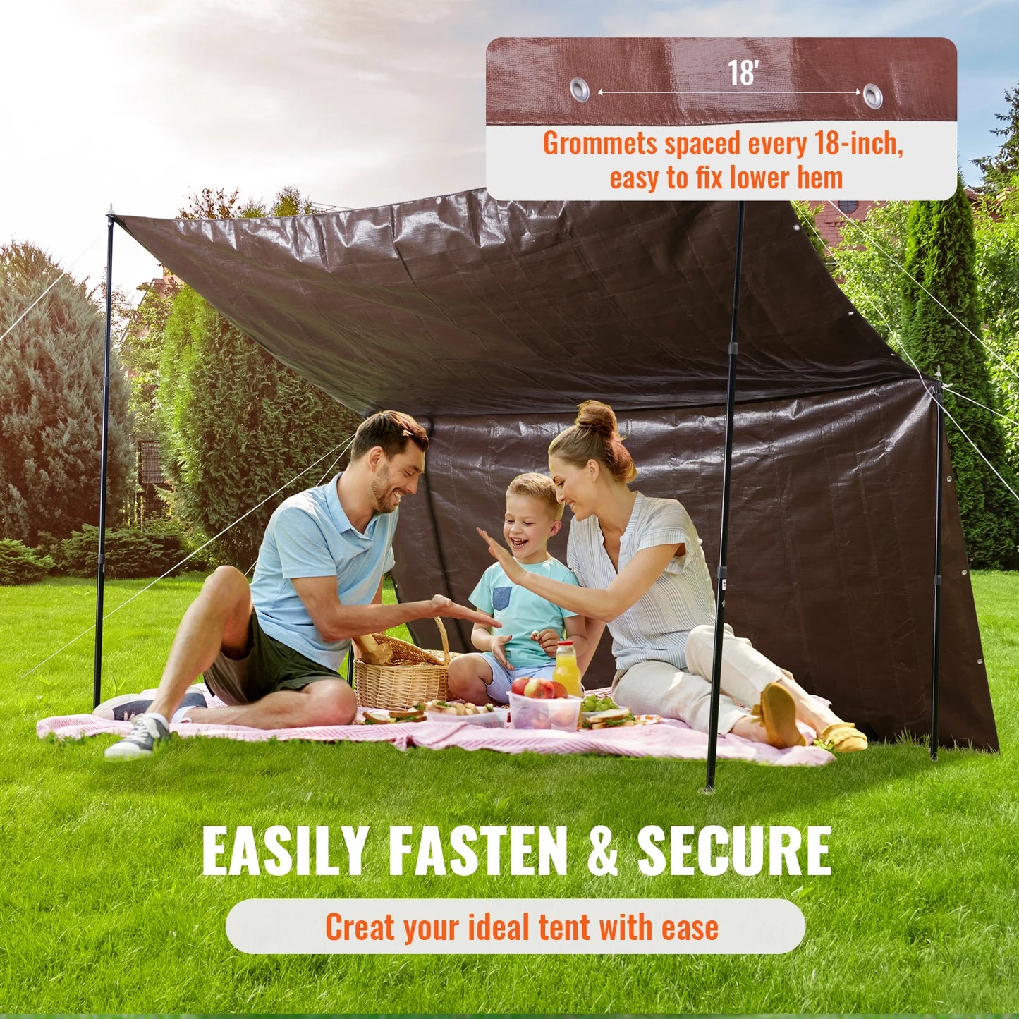 Heavy Duty Tarp 16 Mil Thick Waterproof Tear Proof