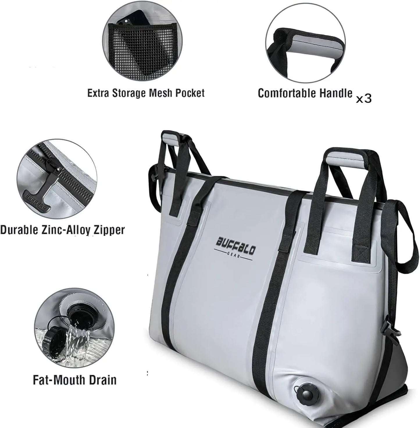 Insulated Fish Bag Cooler Flat Bottom