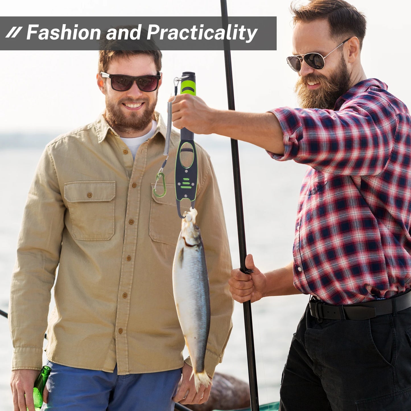 Fish Lip Gripper with Scale 2 in 1 Aluminum Alloy