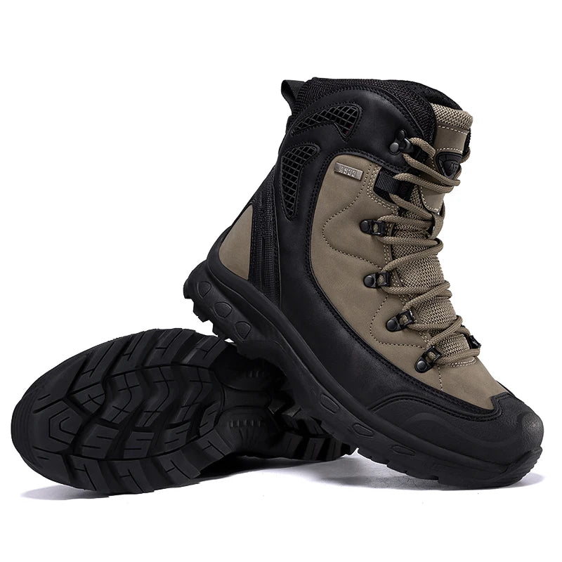Men's mountain climbing motorcycle boots, outdoor hiking boots