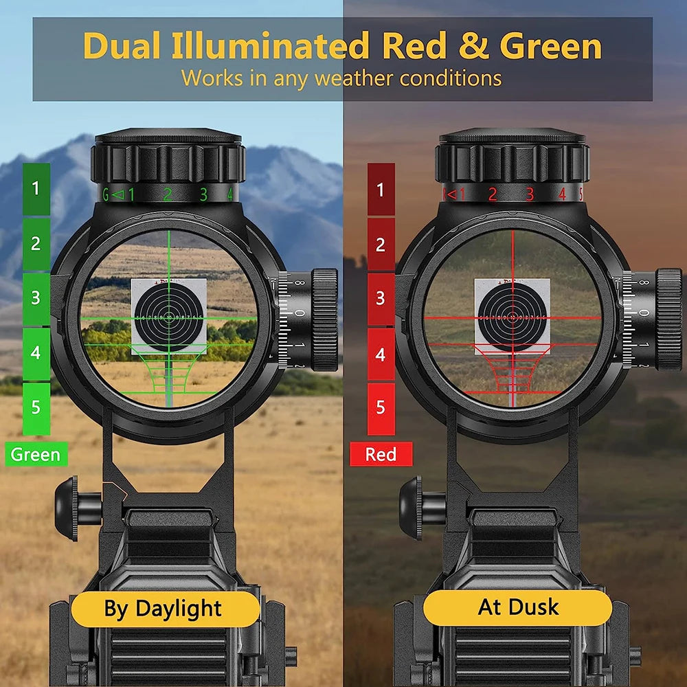 3-9x40 EG Rifle Scopes Hunting Sights Red and Green Light Reticle