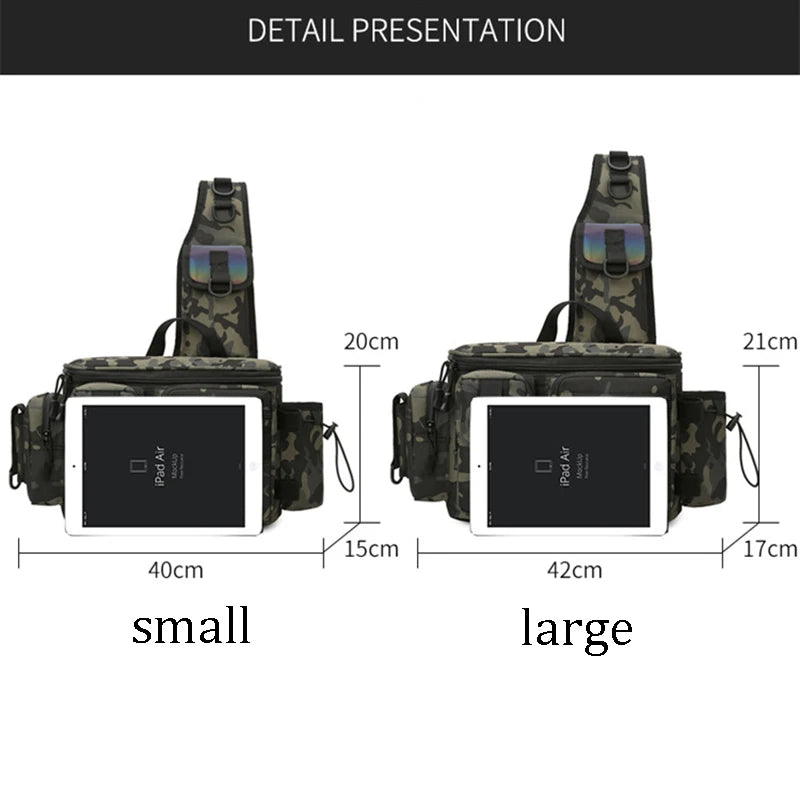 Fly Fishing Backpack with Rod Holder Sling Shoulder Bag