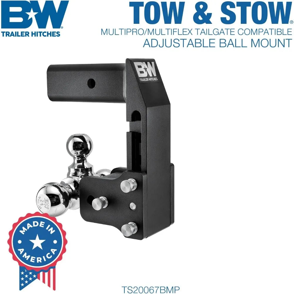 Tow & Stow - Fits 2.5" Receiver, Tri-Ball 18,000 GTW -