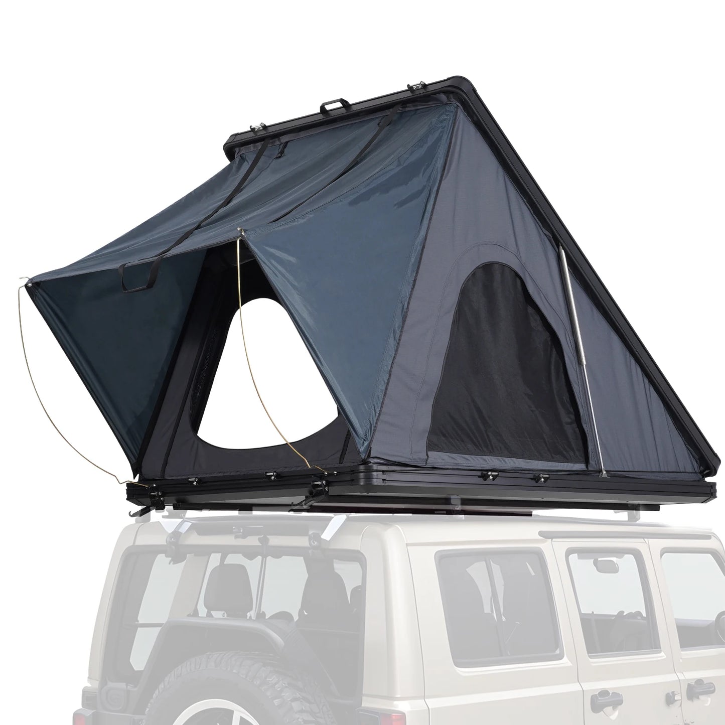 Rooftop Tent Hard Shell Roof Top with Telescopic Ladder Thick Mattress