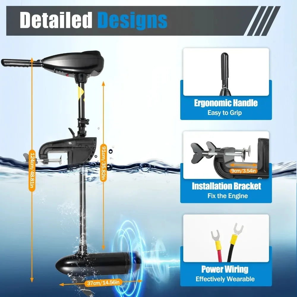 Electric Outboard Motor Trolling Motors Forward 5 Gears Reverse
