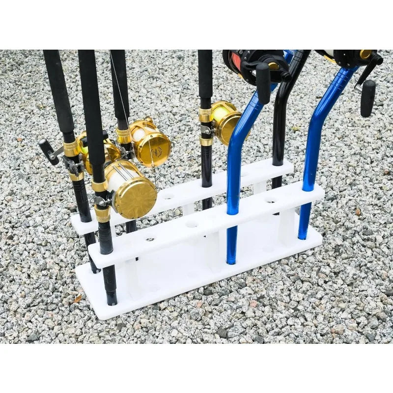 12 Pole Marine Board Fishing Rod Organizer Holder Rack for Garage