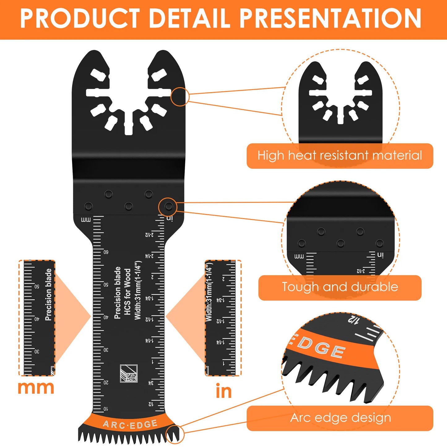 12 PCS Extra Long Oscillating Saw Blades
