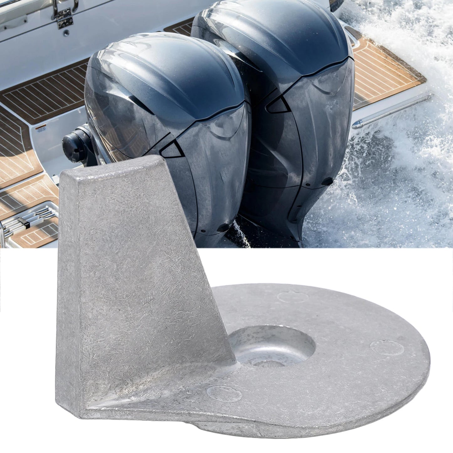 Zinc Alloy Trim Tab Anode for Mariner Force 25‑50 HP 2 4 Stroke Outboard Lower Units 1997‑2006