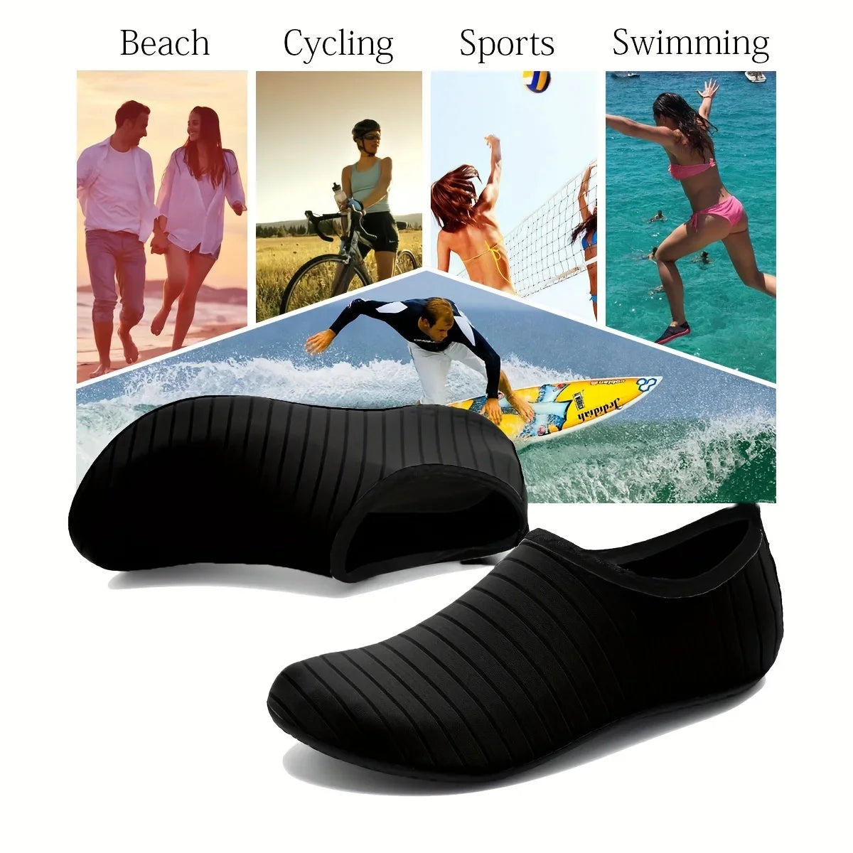 1 Pair Water Shoes Women Barefoot Men Beach Swim Water Sports Shoes