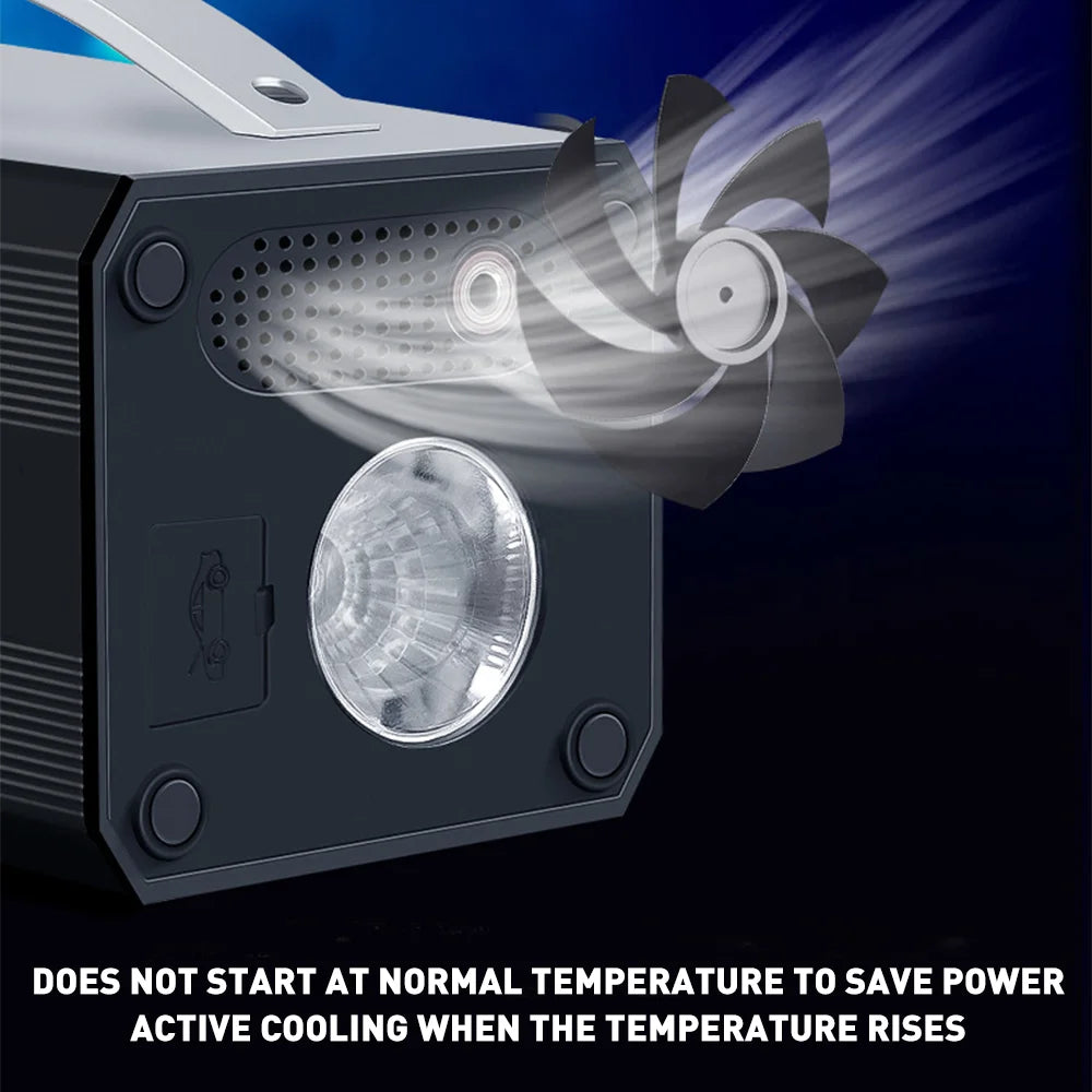 1600A Portable Car Jump Starter Inflatable Pump 12V